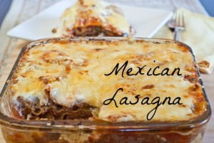 Beef mexican lasagna