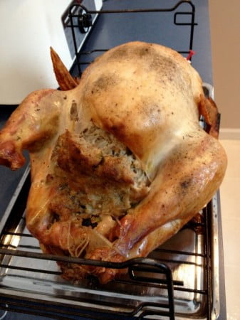 turkey stuffing done