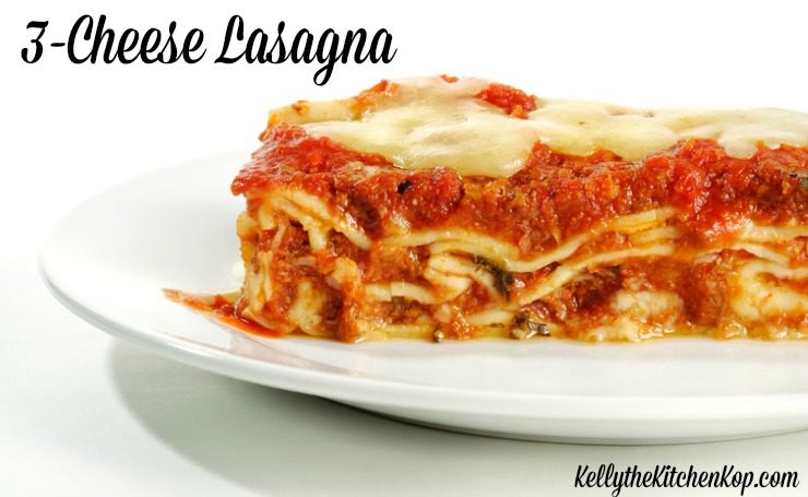 3 cheese lasagna