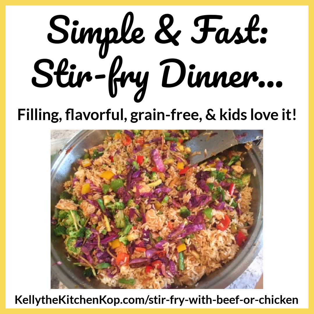 stir-fry with beef or chicken