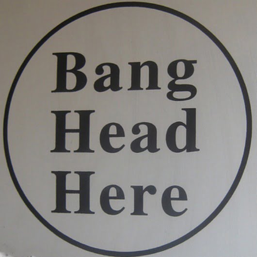bang head here