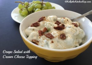 Grape Salad with Cream Cheese Topping