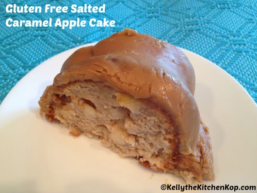 Gluten free salted caramel apple cake