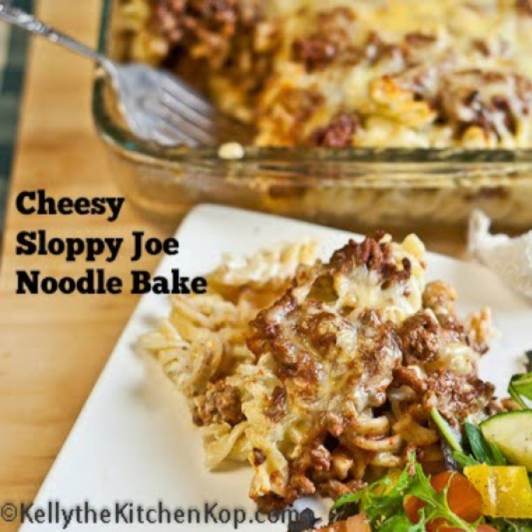 Cheesy Sloppy Joe Noodle Bake - Kelly the Kitchen Kop