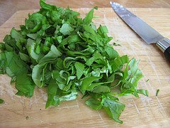 How to Freeze Fresh Basil chopped