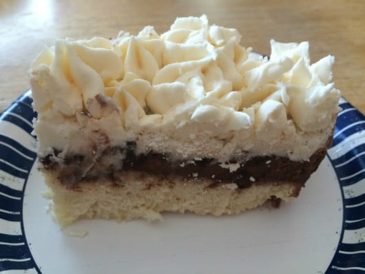 homemade ice cream cake slice