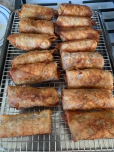 egg rolls fried in beef tallow