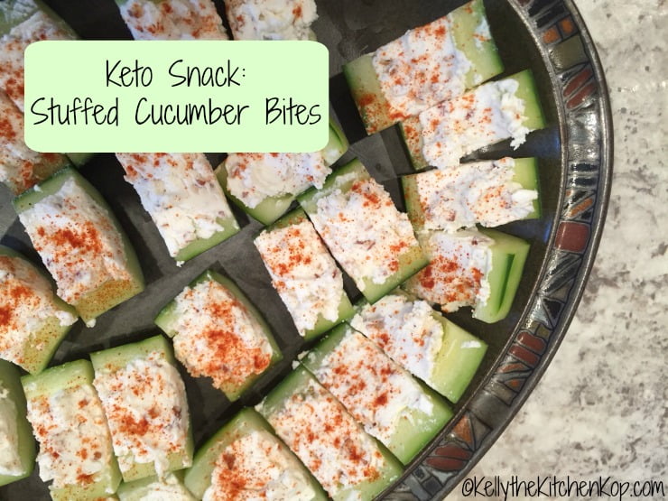 Stuffed Cucumbers (Keto Appetizer Bites) Kelly the Kitchen Kop