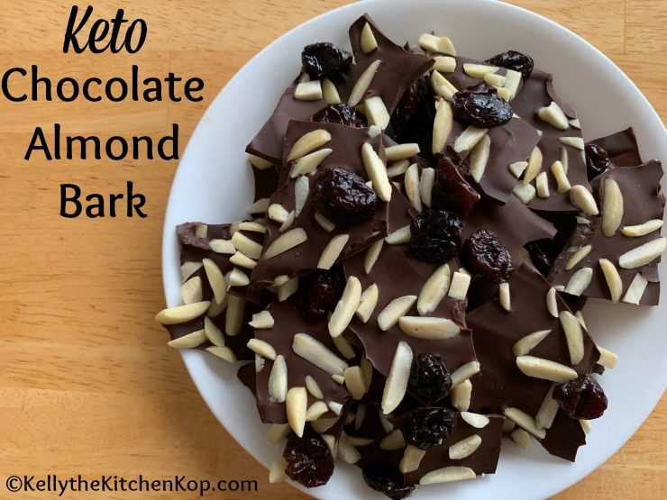 Keto Chocolate Almond Bark Kelly the Kitchen Kop