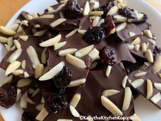 KETO chocolate almond bark recipe