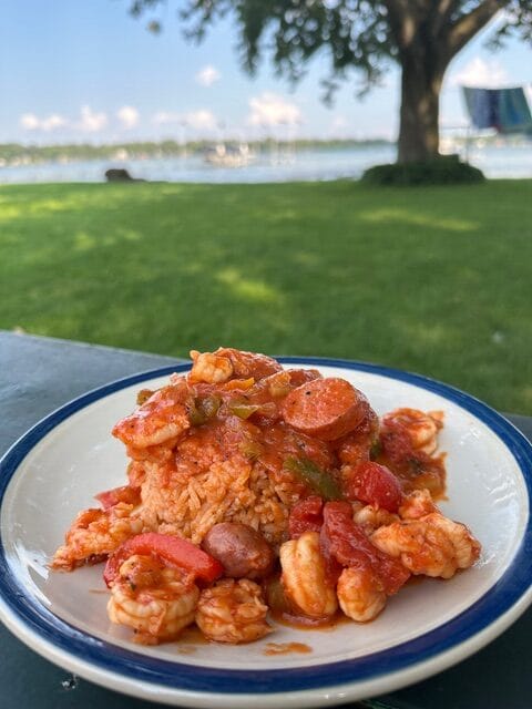 jambalaya with shrimp and sausage